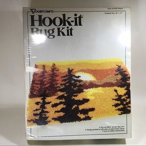 Vintage Vogart Latch Hook Rug Kit Sunset Pines